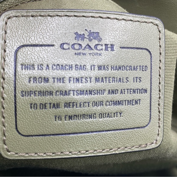 COACH Swagger 21 Carryall Top Handle Crossbody Bag Purse ARMY GREEN - Picture 6 of 7